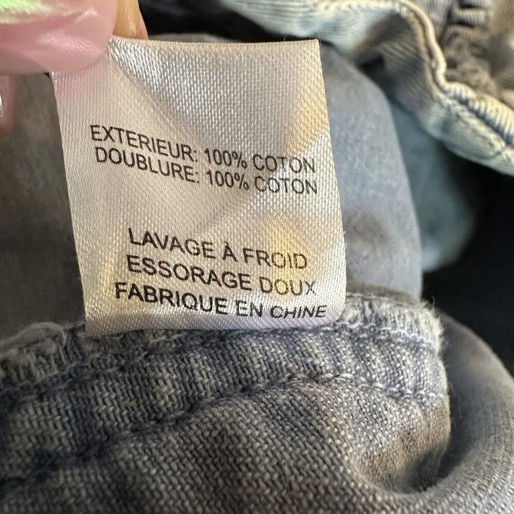 Sea New York Idun Ruffled Denim Acid Wash High Rise Shorts Women's 4 - Picture 8 of 9